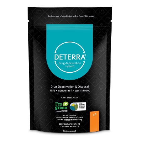 Deterra - Drug Disposal Pouch Large, 90 Pill or 12 Patch or 12 oz. Liquid Capacity - Verde Environmental Technologies - 7025-CASE