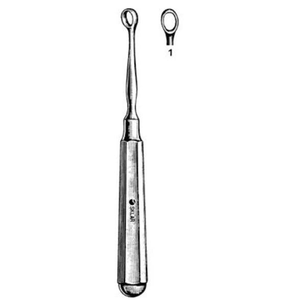 Sklar Instruments Curette Dermal Piffard 6" #1 3Mm Oval Tip Stainless Steel Ea - 814644