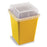 SharpSafety - Chemotherapy Waste Container 4-1/2 X 4-1/2 X 7-1/2 Inch 1 Quart Yellow Base / Translucent Lid Vertical Entry Sliding Lid - 120178