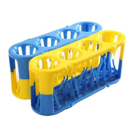 Adapt-A-Rack - Open-Sided Test Tube Rack 4 Place 5 to 50 mL Tube Size Blue / Yellow 57 X 76 X 181 mm - Heathrow Scientific - 120185
