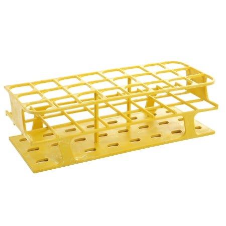 OneRack - Full Size Test Tube Rack 24 Place 15 to 50 mL Tube Size Yellow 85 X 110 X 282 mm - Heathrow Scientific - 120207