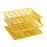 OneRack - Half Size Test Tube Rack 36 Place 5 to 10 mL Tube Size Yellow 13 mm Well Diameter - 120398