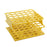 OneRack - Half Size Test Tube Rack 36 Place 5 to 10 mL Tube Size Yellow 16 mm Well Diameter - Heathrow Scientific - 120399