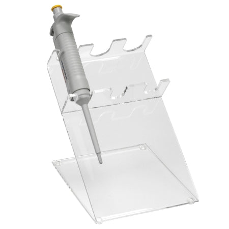 Heathrow Scientific - Pipette Stand 3 Place, Clear, 20 mm Lower Slot, 25 mm Upper Slot For use with Most Major Pipettor Brands - HS206203