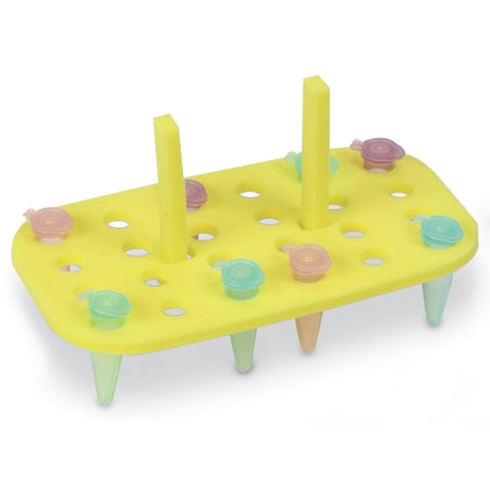Heathrow Scientific - Floating Tube Rack Test Tube Rack 24 Place 1.5 to 2.0 mL Tube Size Yellow 2-3/4 X 3-1/5 X 6 Inch - HS2165C