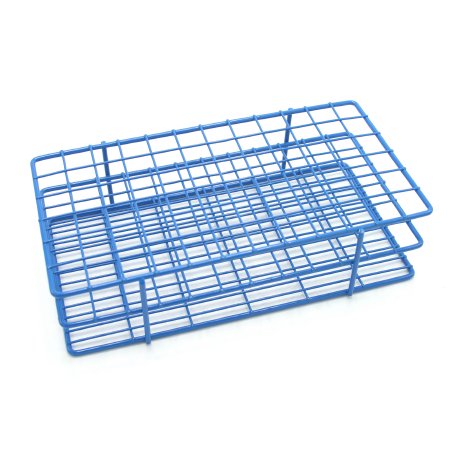 Heathrow Scientific - Wire Rack Test Tube Rack 72 Place 13 to 16 mm Tube Size Blue 2-1/2 X 5 X 9-1/3 Inch - HS23072