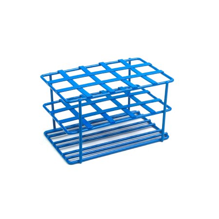 Heathrow Scientific - Wire Rack Test Tube Rack 15 Place 16 to 20 mm Tube Size Blue 76 X 76 X 127 mm - HS23215