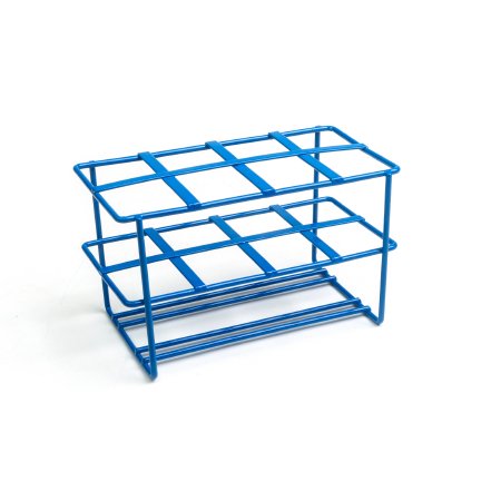 Heathrow Scientific - Wire Rack Test Tube Rack 8 Place 50 mL Tube Size Blue 3-1/5 X 3-1/2 X 5-4/5 Inch - HS232461