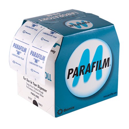 Parafilm M - Sealing Film 4 Inch Width X 250 Foot Roll Length, Natural For use with Test Tubes, Beakers, Vials, Petri Dishes, Flasks - HS234526C
