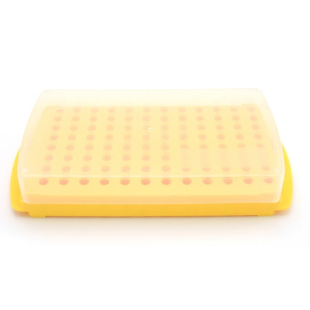 Heathrow Scientific - 96-Well / Reversible Microcentrifuge Tube Rack 96 Place 0.5 mL / 1.5 to 2.0 mL Tube Size Yellow 55 X 121 X 264 mm - HS2345F
