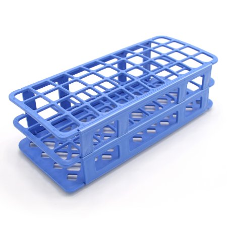 Heathrow Scientific - Fold and Snap Test Tube Rack 40 Place 5 to 30 mL Tube Size Blue 2-2/5 X 4-1/8 X 9-2/3 Inch - HS243071B