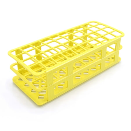 Heathrow Scientific - Fold and Snap Test Tube Rack 40 Place 5 to 30 mL Tube Size Yellow 2-2/5 X 4-1/8 X 9-2/3 Inch - HS243071Y