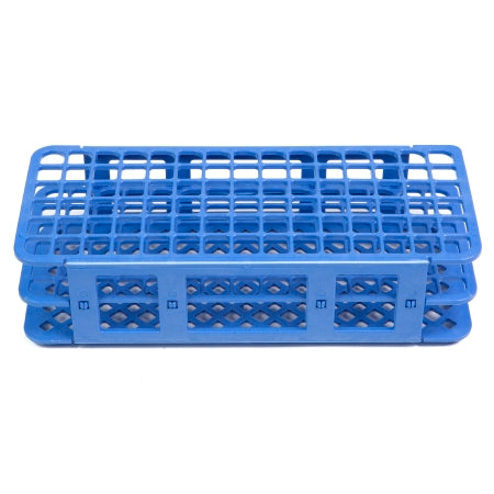 Heathrow Scientific - Fold and Snap Test Tube Rack 90 Place 5 to 10 mL Tube Size Blue 2-2/5 X 4-1/8 X 9-2/3 Inch - HS243073B
