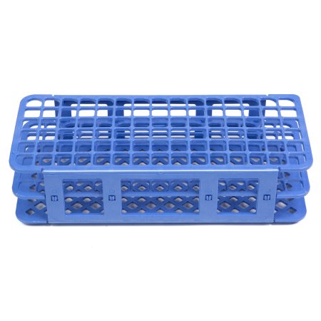 Heathrow Scientific - Fold and Snap Test Tube Rack 90 Place 5 to 10 mL Tube Size Blue 2-2/5 X 4-1/8 X 9-2/3 Inch - HS243073B