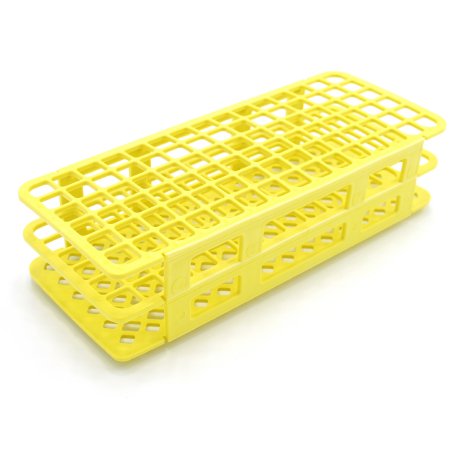 Heathrow Scientific - Fold and Snap Test Tube Rack 90 Place 5 to 10 mL Tube Size Yellow 2-2/5 X 4-1/8 X 9-2/3 Inch - HS243073Y