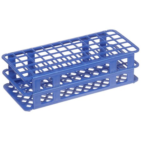 Heathrow Scientific - Fold and Snap Test Tube Rack 60 Place 5 to 15 mL Tube Size Blue 2-2/5 X 4-1/8 X 9-2/3 Inch - HS243077B