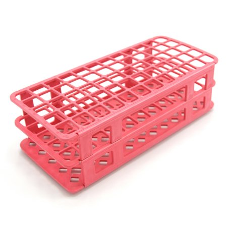 Heathrow Scientific - Fold and Snap Test Tube Rack 60 Place 5 to 15 mL Tube Size Red 2-2/5 X 4-1/8 X 9-2/3 Inch - HS243077R