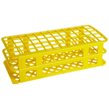 Heathrow Scientific - Fold and Snap Test Tube Rack 60 Place 5 to 15 mL Tube Size Yellow 2-2/5 X 4-1/8 X 9-2/3 Inch - HS243077Y
