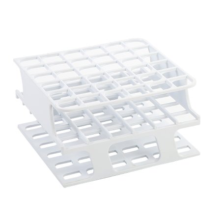 OneRack - Half Size Test Tube Rack 36 Place 5 to 10 mL Tube Size White 59 X 104 X 104 mm - HS27501A