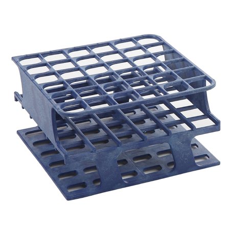OneRack - Half Size Test Tube Rack 36 Place 5 to 10 mL Tube Size Blue 59 X 104 X 104 mm - HS27501B