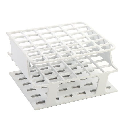 OneRack - Half Size Test Tube Rack 36 Place 5 to 10 mL Tube Size White 70 X 127 X 127 mm - Heathrow Scientific - HS27502A