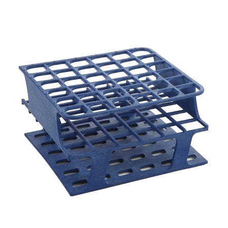 OneRack - Half Size Test Tube Rack 36 Place 5 to 10 mL Tube Size Blue 70 X 127 X 127 mm - HS27502B