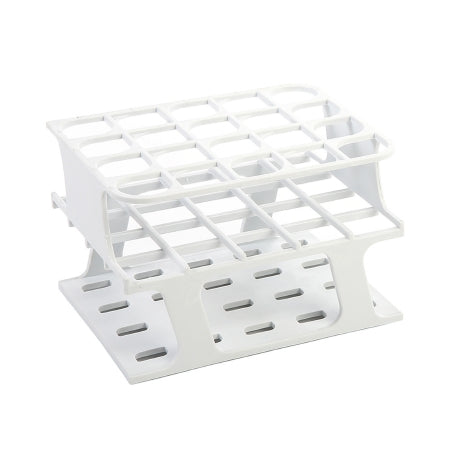 OneRack - Half Size Test Tube Rack 20 Place 10 to 18 mL Tube Size White 83 X 100 X 127 mm - Heathrow Scientific - HS27503A
