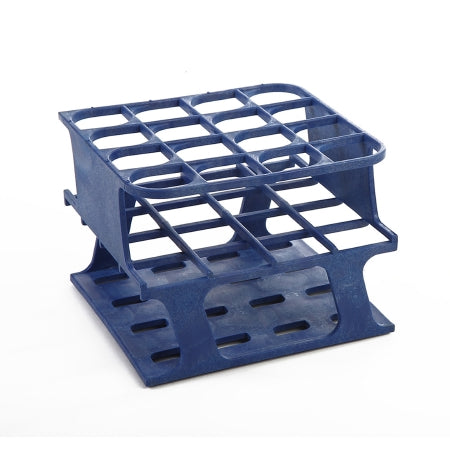 OneRack - Half Size Test Tube Rack 16 Place 10 to 18 mL Tube Size Blue 92 X 120 X 122 mm - HS27504B