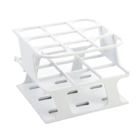 OneRack - Half Size Test Tube Rack 9 Place 15 to 50 mL Tube Size White 85 X 110 X 110 mm - HS27505A
