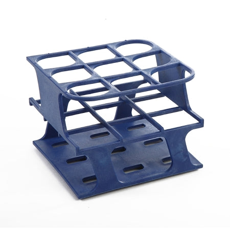 OneRack - Half Size Test Tube Rack 9 Place 15 to 50 mL Tube Size Blue 85 X 110 X 110 mm - Heathrow Scientific - HS27505B