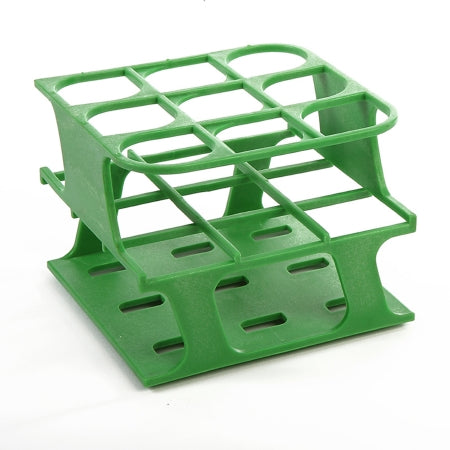 OneRack - Half Size Test Tube Rack 9 Place 15 to 50 mL Tube Size Green 85 X 110 X 110 mm - HS27505C