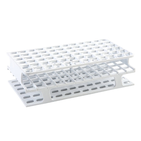 OneRack - Full Size Test Tube Rack 72 Place 5 to 10 mL Tube Size White 59 X 104 X 202 mm - Heathrow Scientific - HS27511A