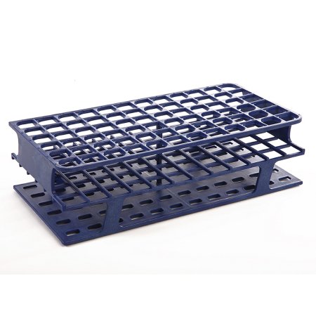 OneRack - Full Size Test Tube Rack 72 Place 5 to 10 mL Tube Size Blue 70 X 127 X 250 mm - Heathrow Scientific - HS27512B