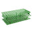 OneRack - Full Size Test Tube Rack 72 Place 5 to 10 mL Tube Size Green 70 X 127 X 250 mm - Heathrow Scientific - HS27512C