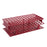OneRack - Full Size Test Tube Rack 72 Place 5 to 10 mL Tube Size Magenta 70 X 127 X 250 mm - Heathrow Scientific - HS27512D