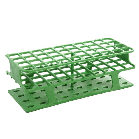 OneRack - Full Size Test Tube Rack 40 Place 10 to 18 mL Tube Size Green 83 X 100 X 252 mm - Heathrow Scientific - HS27513C