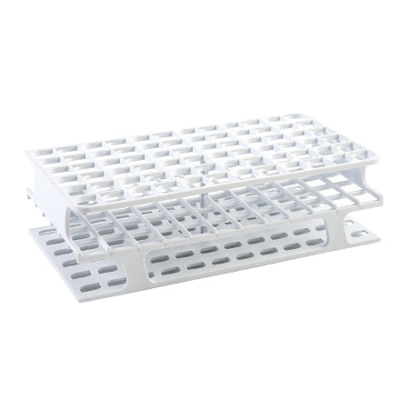 OneRack - Full Size Test Tube Rack 40 Place 10 to 18 mL Tube Size White 92 X 120 X 300 mm - Heathrow Scientific - HS27514A