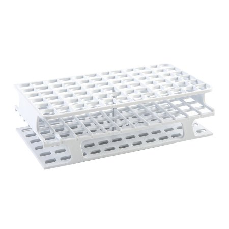OneRack - Full Size Test Tube Rack 40 Place 10 to 18 mL Tube Size White 92 X 120 X 300 mm - HS27514A