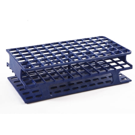 OneRack - Full Size Test Tube Rack 40 Place 10 to 18 mL Tube Size Blue 92 X 120 X 300 mm - Heathrow Scientific - HS27514B