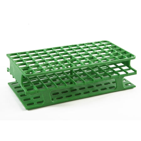 OneRack - Full Size Test Tube Rack 40 Place 10 to 18 mL Tube Size Green 92 X 120 X 300 mm - HS27514C