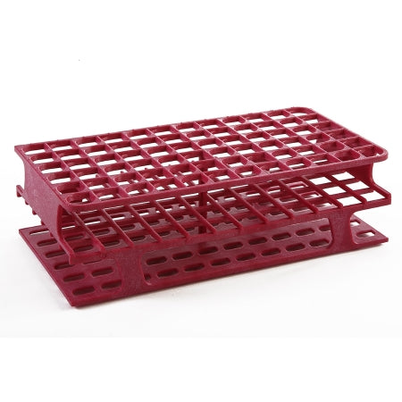 OneRack - Full Size Test Tube Rack 40 Place 10 to 18 mL Tube Size Magenta 92 X 120 X 300 mm - Heathrow Scientific - HS27514D