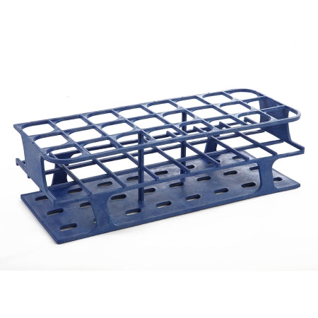 OneRack - Full Size Test Tube Rack 24 Place 15 to 50 mL Tube Size Blue 85 X 110 X 282 mm - Heathrow Scientific - HS27515B