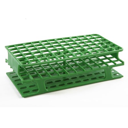 OneRack - Full Size Test Tube Rack 72 Place 5 to 10 mL Tube Size Green 59 X 104 X 202 mm - Heathrow Scientific - HS27551C