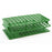 OneRack - Full Size Test Tube Rack 72 Place 5 to 10 mL Tube Size Green 59 X 104 X 202 mm - Heathrow Scientific - HS27551C