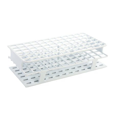 OneRack - Full Size Test Tube Rack 72 Place 5 to 10 mL Tube Size White 70 X 127 X 250 mm - HS27552A