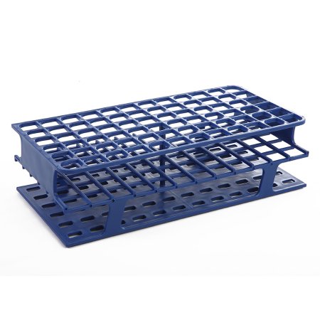 OneRack - Full Size Test Tube Rack 72 Place 5 to 10 mL Tube Size Blue 70 X 127 X 250 mm - HS27552B