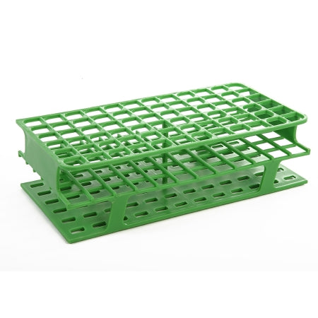 OneRack - Full Size Test Tube Rack 72 Place 5 to 10 mL Tube Size Green 70 X 127 X 250 mm - Heathrow Scientific - HS27552C