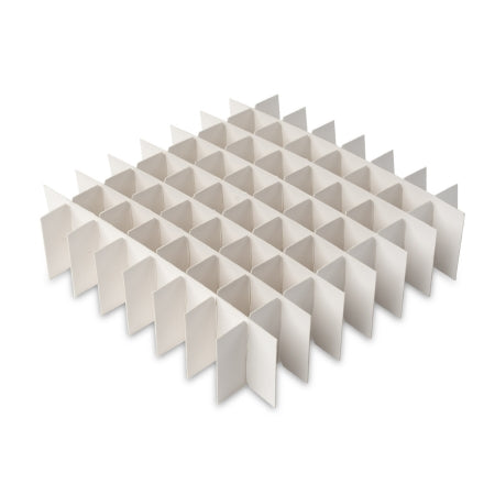 TrueNorth - Cryo Storage Box Divider 8 X 8 Partitions, 15 mm Hole Diameter, White For Cardboard Cryo Storage Box - HS2860F