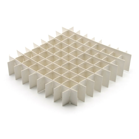 TrueNorth - Cryo Storage Box Divider 9 X 9 Partitions, 12 mm Hole Diameter, White For Cardboard Cryo Storage Box - HS2860H