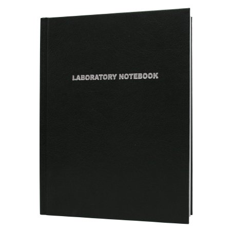 Heathrow Scientific - Lab Notebook 8-3/5 X 11 Inch, Black, Lined Page, 100 Pages - HS8610E